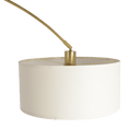 Ambient Arch Gold Brass Floor Lamp with Large Linen Shade - West Lamp