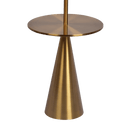 Celestial Modern Floor Lamp with Brass Accent Table with Large White Shade - West Lamp