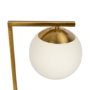 Velvet Globe Table Lamp White Opal Glass with Dimmer Switch Inline - West Lamp