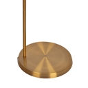 Zenith Offset Brass Base Floor Lamp with Drum-shaped Linen Shade - West Lamp