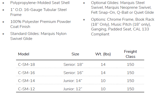 Smooth 4-Leg Chair