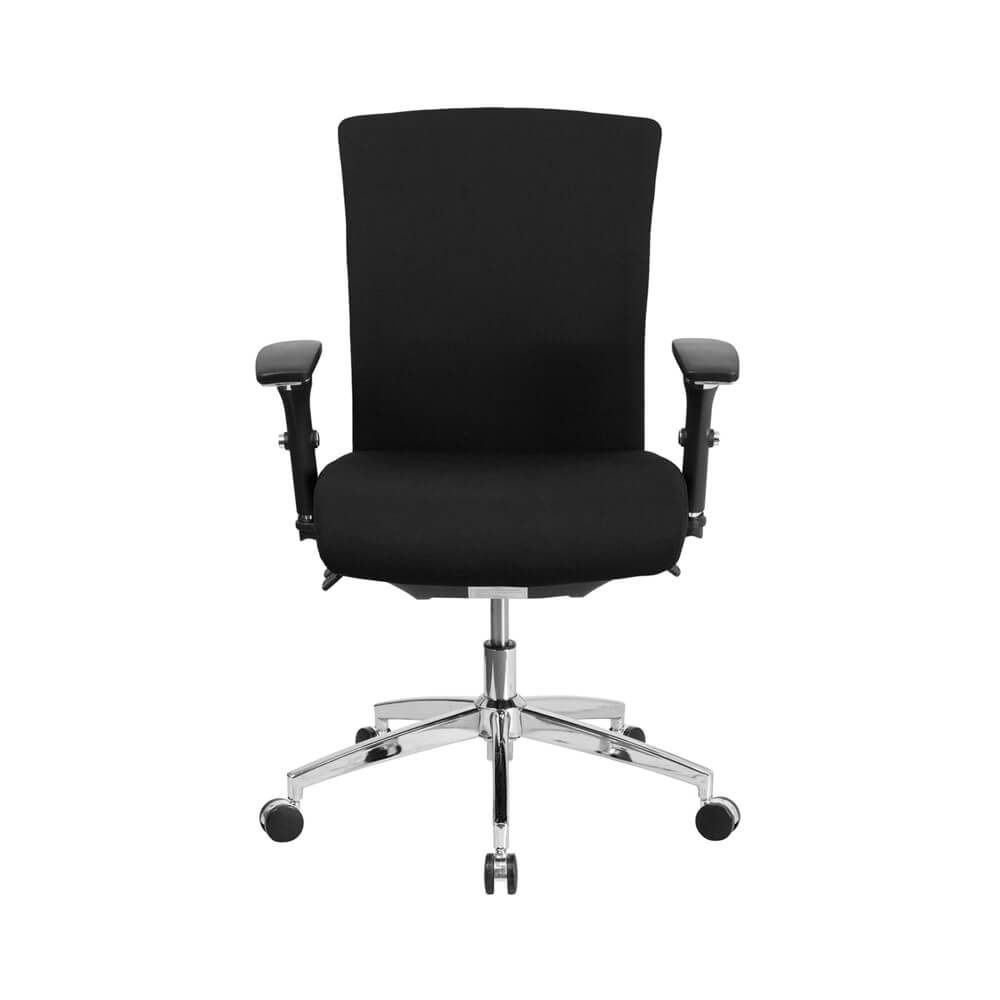 Black Fabric Multifunction Executive Swivel Chair With Seat Slider