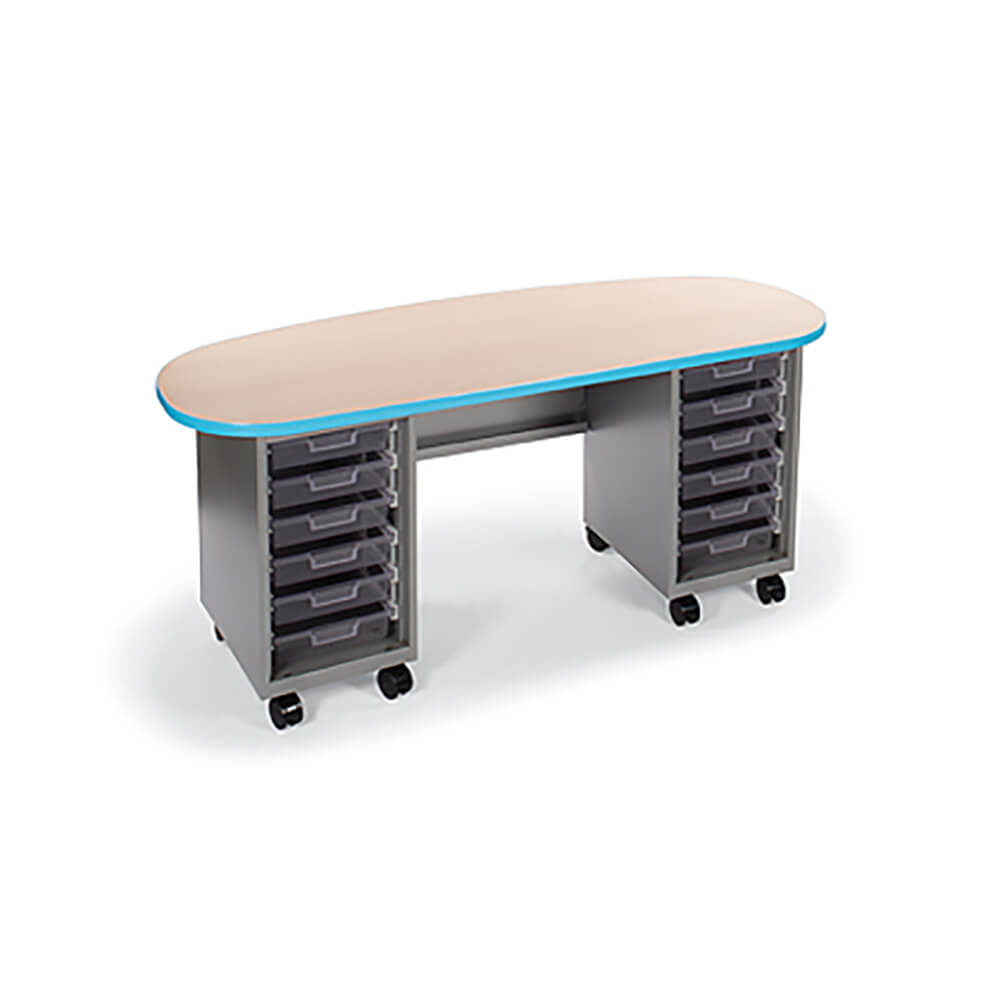 Cascade Teacher Desk – Double Pedestal, Double Bullet