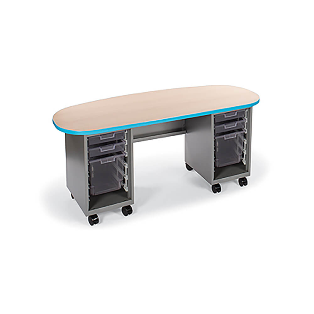 Cascade Teacher Desk – Double Pedestal, Double Bullet