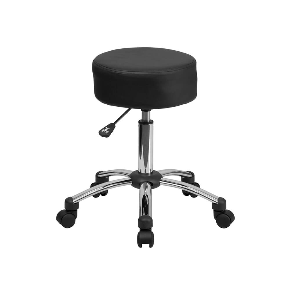 Medical Ergonomic Stool With Chrome Base