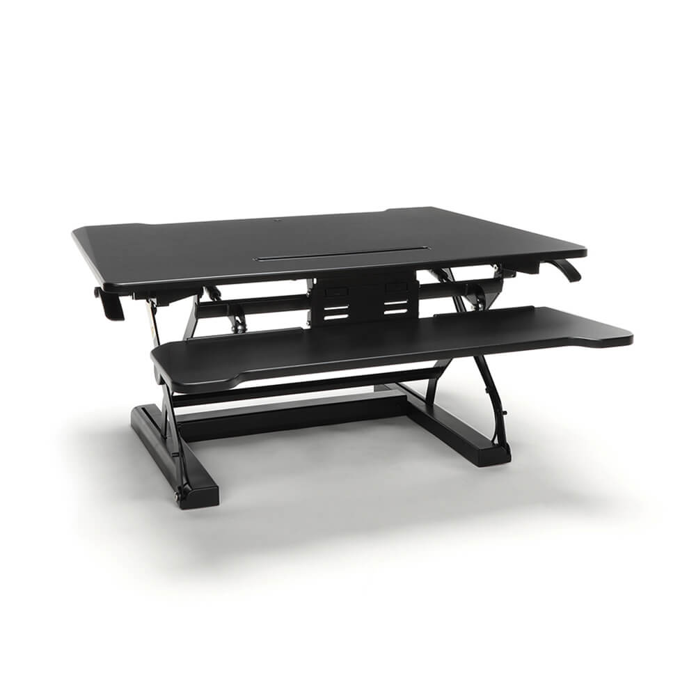 Model Ess-5136 Essentials By Ofm Adjustable Desktop Riser With Keyboard Tray