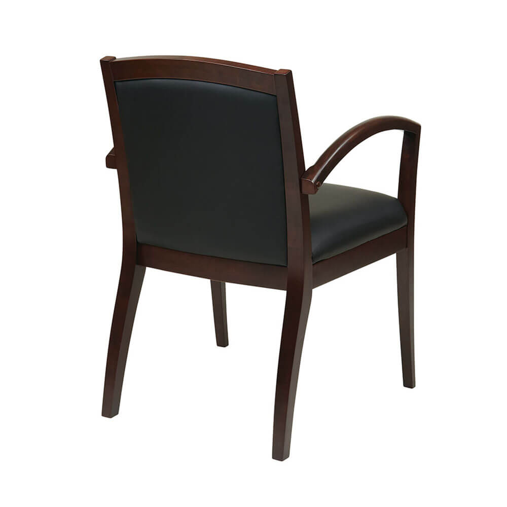 Napa Espresso Guest Chair With Full Cushion Back