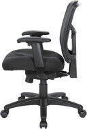 ProGrid Breathable Mesh Back Manager's Office Chair with Built-in Lumbar Support and Height Adjustable Padded Arms, Coal FreeFlex Fabric