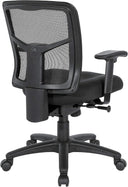 ProGrid Breathable Mesh Back Manager's Office Chair with Built-in Lumbar Support and Height Adjustable Padded Arms, Coal FreeFlex Fabric