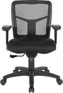ProGrid Breathable Mesh Back Manager's Office Chair with Built-in Lumbar Support and Height Adjustable Padded Arms, Coal FreeFlex Fabric