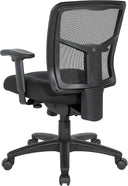 ProGrid Breathable Mesh Back Manager's Office Chair with Built-in Lumbar Support and Height Adjustable Padded Arms, Coal FreeFlex Fabric