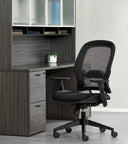 Managerial Chair Desk Chair, Adjustable Arms, 23-1/4