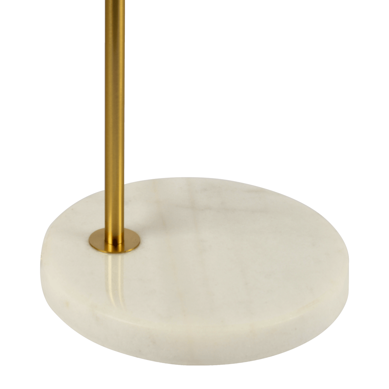 Haven Clear Glass Table Lamp, Gold Brush Metal and Marble Base, Button Control - West Lamp