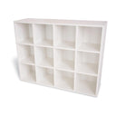 White 12 Cubby Backpack Storage Cabinet