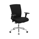 Black Fabric Multifunction Executive Swivel Chair With Seat Slider